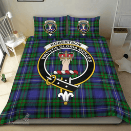 Scottish Robertson Hunting Modern Clan Tartan Bedding Set - Crest Classic Scottish Plaid Tartan Plaid