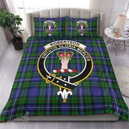 Scottish Robertson Hunting Modern Clan Tartan Bedding Set - Crest Classic Scottish Plaid Tartan Plaid