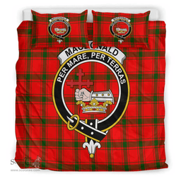 Scottish MacDonald of Sleat Clan Tartan Bedding Set - Crest Classic Scottish Plaid Tartan Plaid