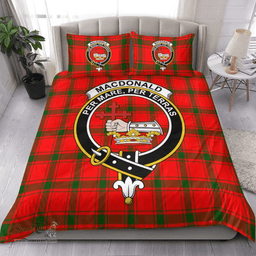 Scottish MacDonald of Sleat Clan Tartan Bedding Set - Crest Classic Scottish Plaid Tartan Plaid