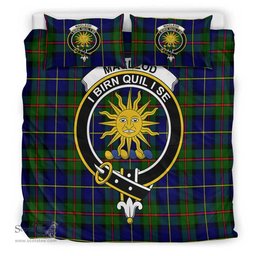 Scottish MacLeod of Harris Modern Clan Tartan Bedding Set - Crest Classic Scottish Plaid Tartan Plaid