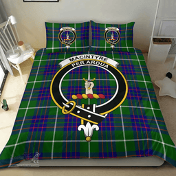 Scottish MacIntyre Hunting Modern Clan Tartan Bedding Set - Crest Classic Scottish Plaid Tartan Plaid