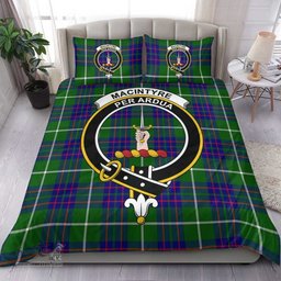 Scottish MacIntyre Hunting Modern Clan Tartan Bedding Set - Crest Classic Scottish Plaid Tartan Plaid