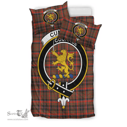 Scottish Cumming Hunting Weathered Clan Tartan Bedding Set - Crest Classic Scottish Plaid Tartan Plaid