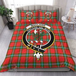 Scottish MacLaine of Loch Buie Hunting Ancient Clan Tartan Bedding Set - Crest Classic Scottish Plaid Tartan Plaid