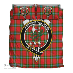 Scottish MacLaine of Loch Buie Hunting Ancient Clan Tartan Bedding Set - Crest Classic Scottish Plaid Tartan Plaid