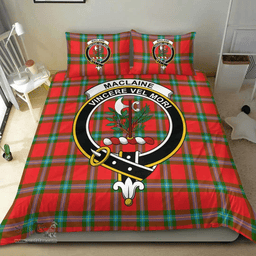 Scottish MacLaine of Loch Buie Hunting Ancient Clan Tartan Bedding Set - Crest Classic Scottish Plaid Tartan Plaid