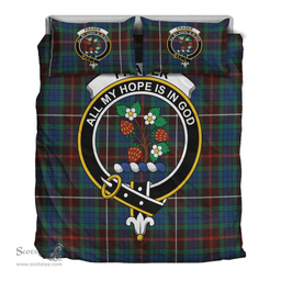 Scottish Fraser Hunting Ancient Clan Tartan Bedding Set - Crest Classic Scottish Plaid Tartan Plaid