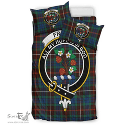 Scottish Fraser Hunting Ancient Clan Tartan Bedding Set - Crest Classic Scottish Plaid Tartan Plaid