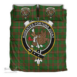 Scottish MacKinnon Hunting Modern Clan Tartan Bedding Set - Crest Classic Scottish Plaid Tartan Plaid