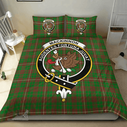 Scottish MacKinnon Hunting Modern Clan Tartan Bedding Set - Crest Classic Scottish Plaid Tartan Plaid