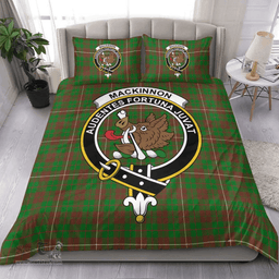 Scottish MacKinnon Hunting Modern Clan Tartan Bedding Set - Crest Classic Scottish Plaid Tartan Plaid
