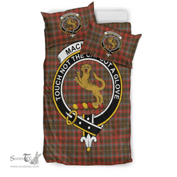 Scottish MacKintosh Hunting Weathered Clan Tartan Bedding Set - Crest Classic Scottish Plaid Tartan Plaid
