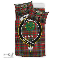 Scottish Anderson of Arbrake Clan Tartan Bedding Set - Crest Classic Scottish Plaid Tartan Plaid