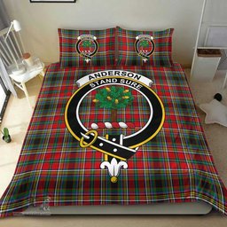 Scottish Anderson of Arbrake Clan Tartan Bedding Set - Crest Classic Scottish Plaid Tartan Plaid