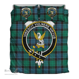 Scottish Stewart Old Ancient Clan Tartan Bedding Set - Crest Classic Scottish Plaid Tartan Plaid