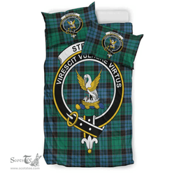 Scottish Stewart Old Ancient Clan Tartan Bedding Set - Crest Classic Scottish Plaid Tartan Plaid