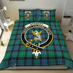 Scottish Stewart Old Ancient Clan Tartan Bedding Set - Crest Classic Scottish Plaid Tartan Plaid