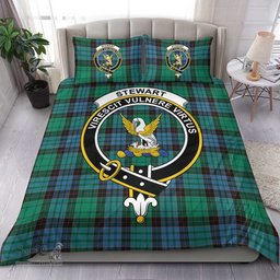 Scottish Stewart Old Ancient Clan Tartan Bedding Set - Crest Classic Scottish Plaid Tartan Plaid