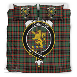 Scottish Cumming Hunting Ancient Clan Tartan Bedding Set - Crest Classic Scottish Plaid Tartan Plaid