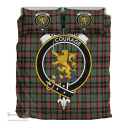 Scottish Cumming Hunting Ancient Clan Tartan Bedding Set - Crest Classic Scottish Plaid Tartan Plaid