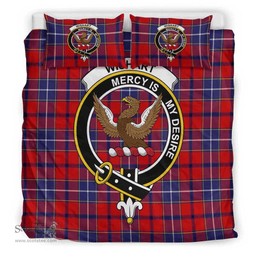 Scottish Wishart Dress Clan Tartan Bedding Set - Crest Classic Scottish Plaid Tartan Plaid
