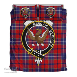 Scottish Wishart Dress Clan Tartan Bedding Set - Crest Classic Scottish Plaid Tartan Plaid
