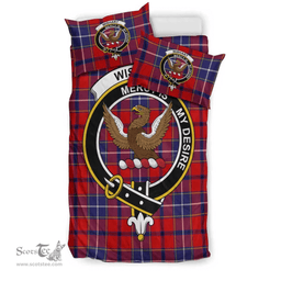Scottish Wishart Dress Clan Tartan Bedding Set - Crest Classic Scottish Plaid Tartan Plaid