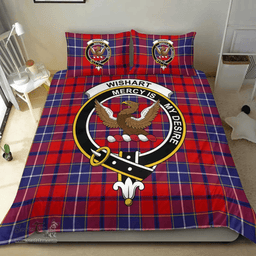 Scottish Wishart Dress Clan Tartan Bedding Set - Crest Classic Scottish Plaid Tartan Plaid