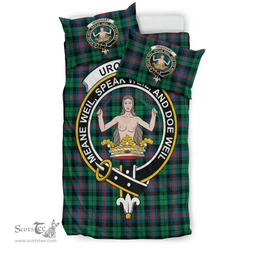 Scottish Urquhart Broad Red Ancient Clan Tartan Bedding Set - Crest Classic Scottish Plaid Tartan Plaid