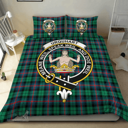 Scottish Urquhart Broad Red Ancient Clan Tartan Bedding Set - Crest Classic Scottish Plaid Tartan Plaid
