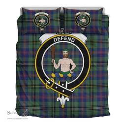 Scottish Wood Modern Clan Tartan Bedding Set - Crest Classic Scottish Plaid Tartan Plaid