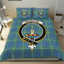 Scottish MacIntyre Hunting Ancient Clan Tartan Bedding Set - Crest Classic Scottish Plaid Tartan Plaid