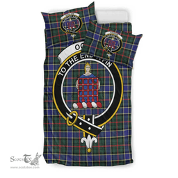 Scottish Ogilvie of Airlie Ancient Clan Tartan Bedding Set - Crest Classic Scottish Plaid Tartan Plaid