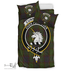 Scottish Cunningham Hunting Modern Clan Tartan Bedding Set - Crest Classic Scottish Plaid Tartan Plaid