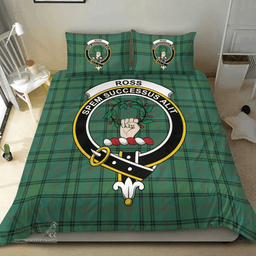 Scottish Ross Hunting Ancient Clan Tartan Bedding Set - Crest Classic Scottish Plaid Tartan Plaid