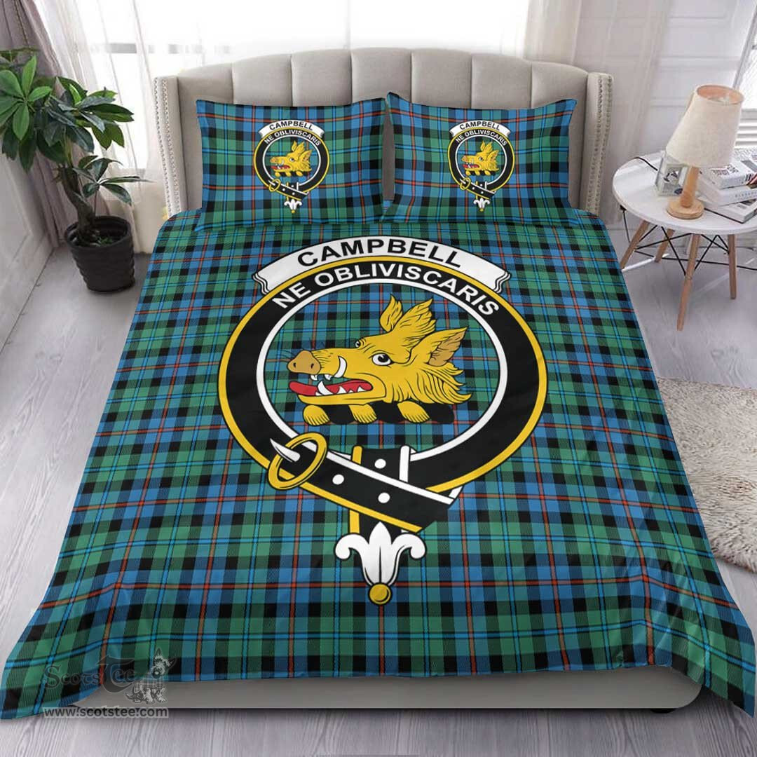 Scottish Campbell of Cawdor Ancient Clan Tartan Bedding Set - Crest Classic Scottish Plaid Tartan Plaid