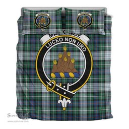 Scottish MacKenzie Dress Ancient Clan Tartan Bedding Set - Crest Classic Scottish Plaid Tartan Plaid