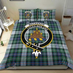 Scottish MacKenzie Dress Ancient Clan Tartan Bedding Set - Crest Classic Scottish Plaid Tartan Plaid