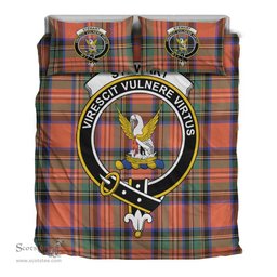 Scottish Stewart Royal Ancient Clan Tartan Bedding Set - Crest Classic Scottish Plaid Tartan Plaid