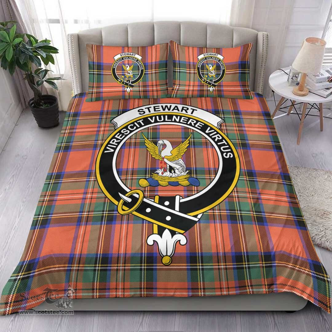 Scottish Stewart Royal Ancient Clan Tartan Bedding Set - Crest Classic Scottish Plaid Tartan Plaid