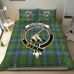 Scottish MacMillan Hunting Ancient Clan Tartan Bedding Set - Crest Classic Scottish Plaid Tartan Plaid
