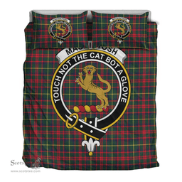 Scottish MacKintosh Hunting Modern Clan Tartan Bedding Set - Crest Classic Scottish Plaid Tartan Plaid