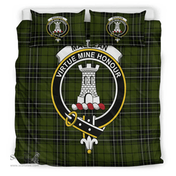 Scottish MacLean Hunting Ancient Clan Tartan Bedding Set - Crest Classic Scottish Plaid Tartan Plaid