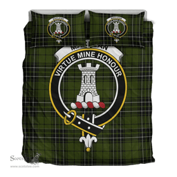 Scottish MacLean Hunting Ancient Clan Tartan Bedding Set - Crest Classic Scottish Plaid Tartan Plaid