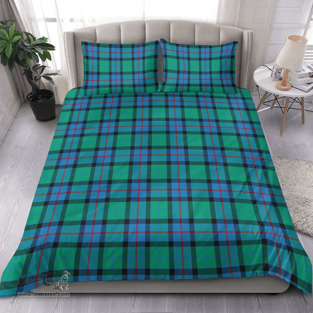 Scottish Flower Of Scotland Clan Tartan Bedding Set - Classic Scottish Plaid Tartan Plaid