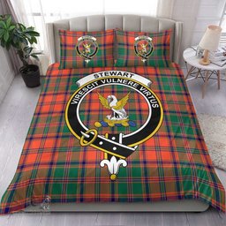 Scottish Stewart of Appin Ancient Clan Tartan Bedding Set - Crest Classic Scottish Plaid Tartan Plaid