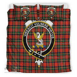 Scottish Stewart Royal Modern Clan Tartan Bedding Set - Crest Classic Scottish Plaid Tartan Plaid