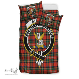 Scottish Stewart Royal Modern Clan Tartan Bedding Set - Crest Classic Scottish Plaid Tartan Plaid