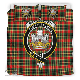 Scottish MacLachlan Hunting Modern Clan Tartan Bedding Set - Crest Classic Scottish Plaid Tartan Plaid